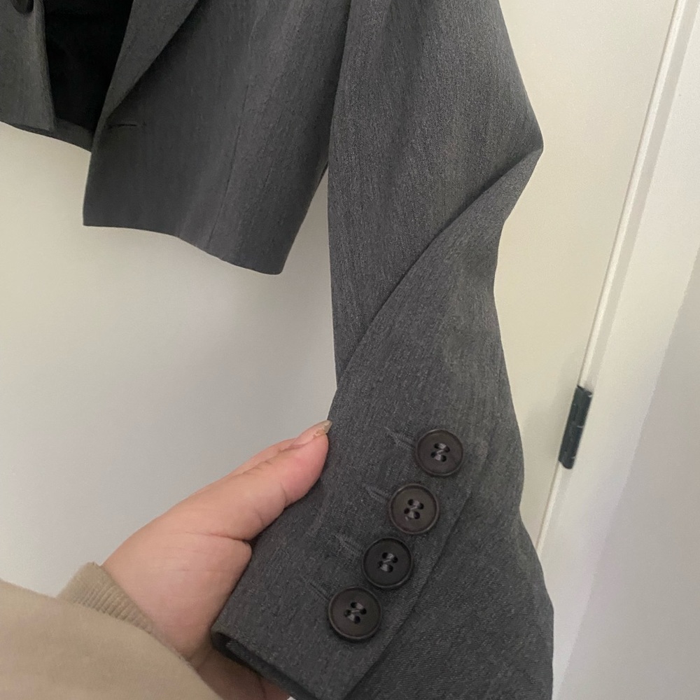 Djerf Avenue It Blazer Grey Size Small - Picture 3 of 5